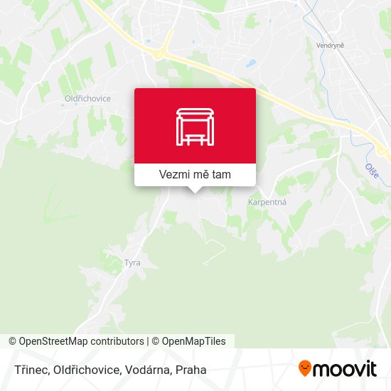 Třinec, Oldřichovice, Vodárna mapa