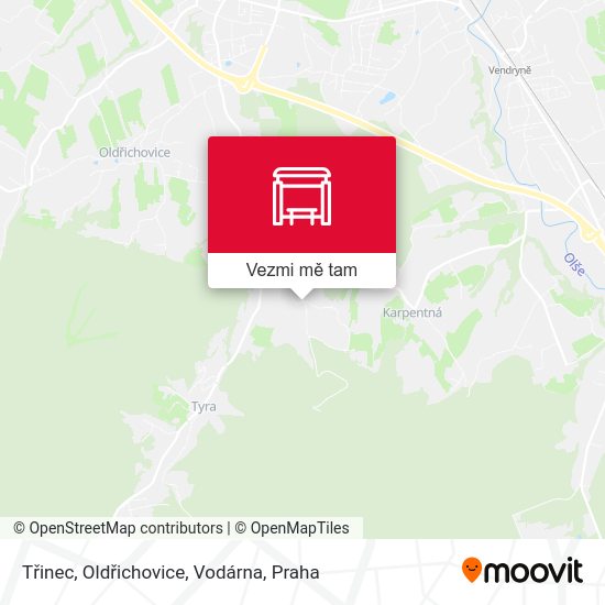 Třinec, Oldřichovice, Vodárna mapa