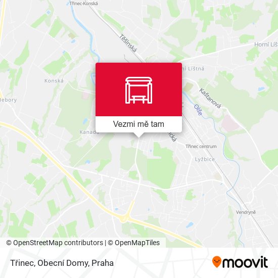 Třinec, Obecní Domy mapa