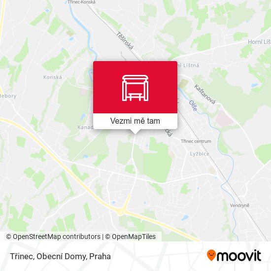 Třinec, Obecní Domy mapa