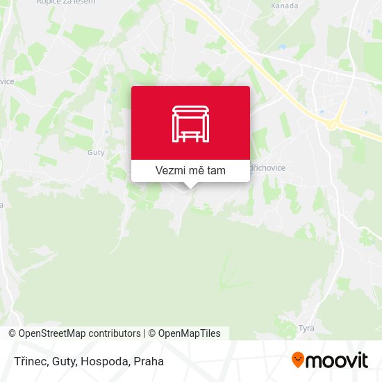 Třinec, Guty, Hospoda mapa