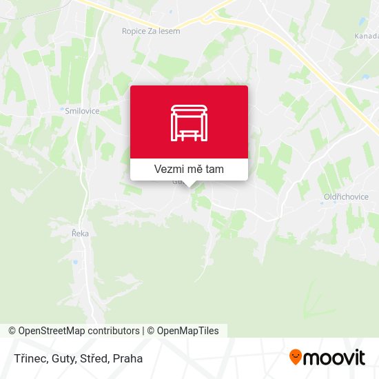 Třinec, Guty, Střed mapa
