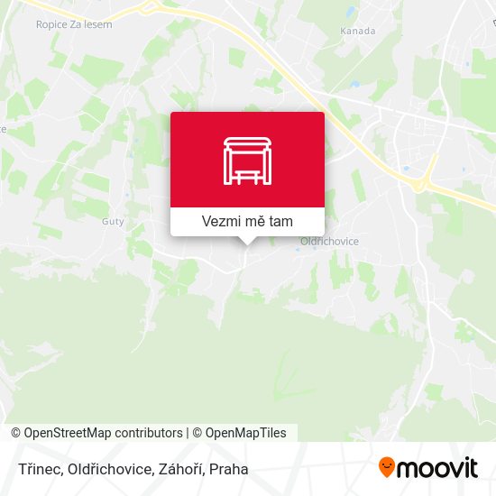 Třinec, Oldřichovice, Záhoří mapa