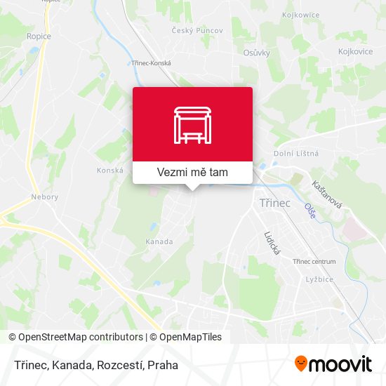 Třinec, Kanada, Rozcestí mapa