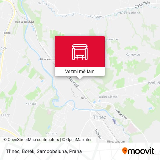 Třinec, Borek, Samoobsluha mapa