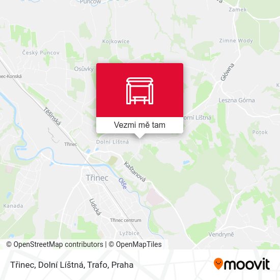 Třinec, Dolní Líštná, Trafo mapa