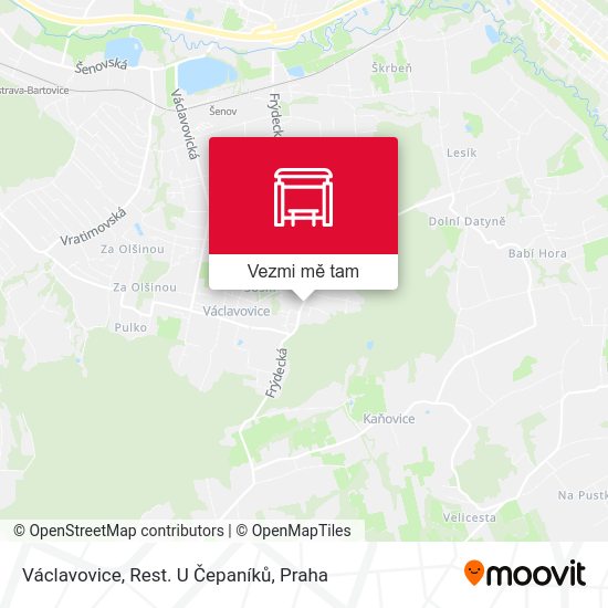 Václavovice, Rest. U Čepaníků mapa
