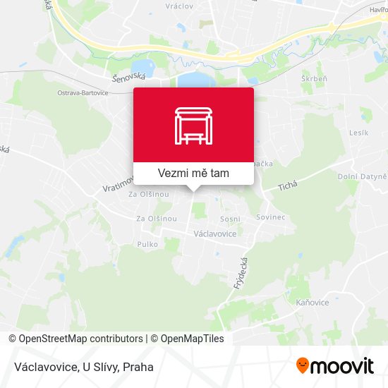 Václavovice, U Slívy mapa