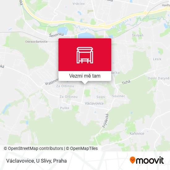 Václavovice, U Slívy mapa