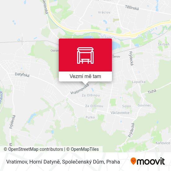 Vratimov, Horní Datyně, Společenský Dům mapa