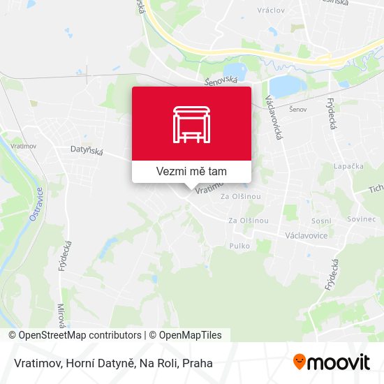 Vratimov, Horní Datyně, Na Roli mapa