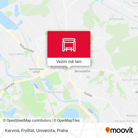 Karviná, Fryštát, Univerzita mapa