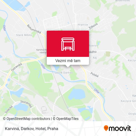 Karviná, Darkov, Hotel mapa