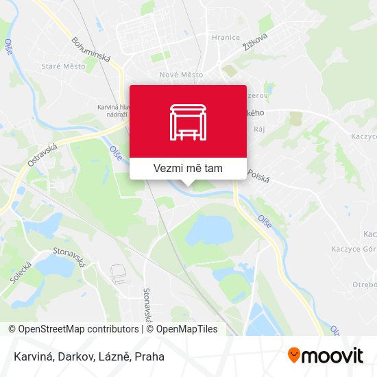 Karviná, Darkov, Lázně mapa