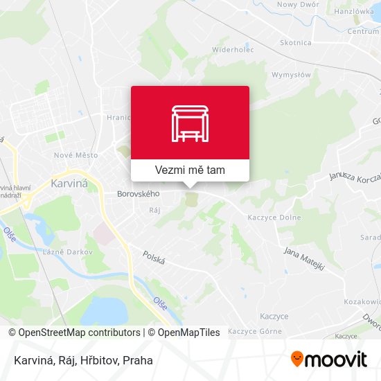Karviná, Ráj, Hřbitov mapa
