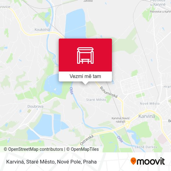 Karviná, Staré Město, Nové Pole mapa