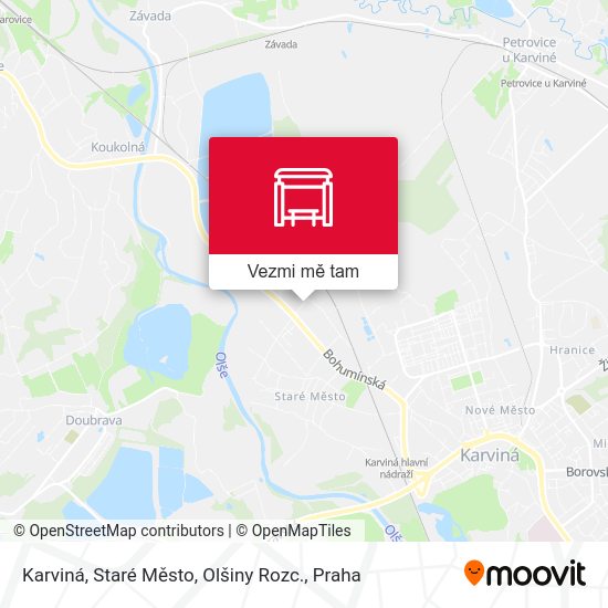 Karviná, Staré Město, Olšiny Rozc. mapa