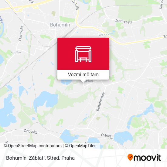 Bohumín, Záblatí, Střed mapa