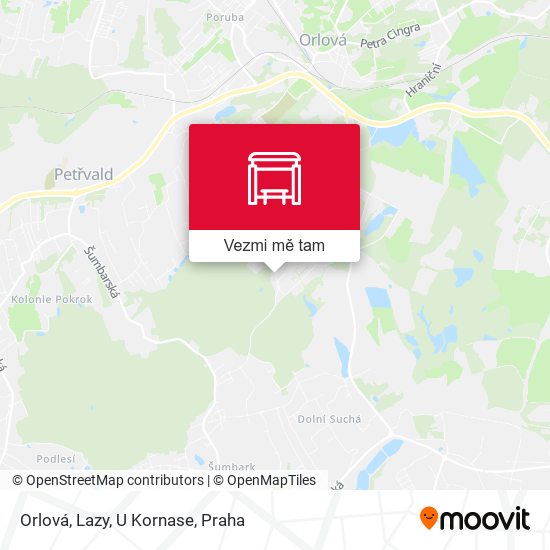 Orlová, Lazy, U Kornase mapa