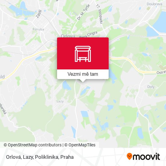 Orlová, Lazy, Poliklinika mapa