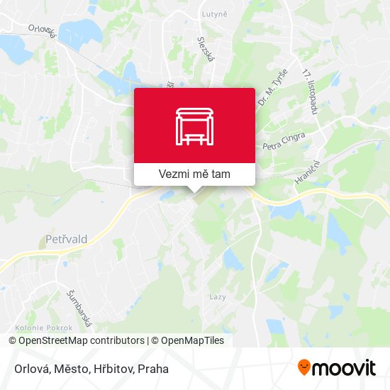 Orlová, Město, Hřbitov mapa