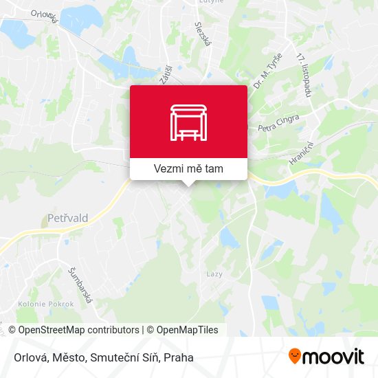Orlová, Město, Smuteční Síň mapa