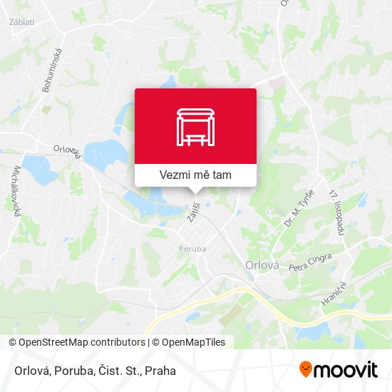 Orlová, Poruba, Čist. St. mapa