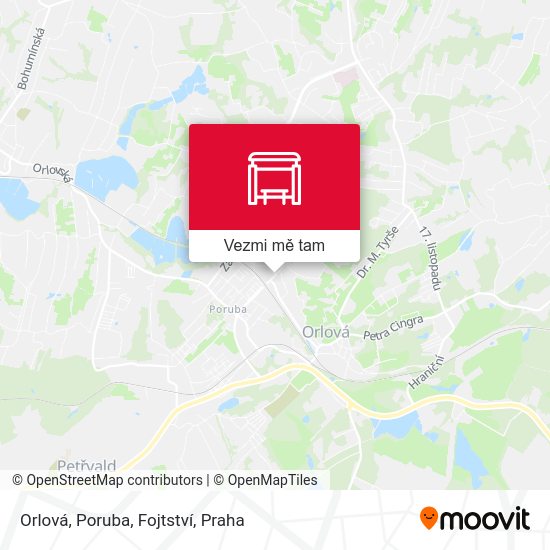 Orlová, Poruba, Fojtství mapa