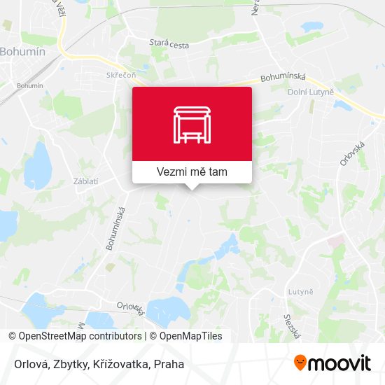 Orlová, Zbytky, Křížovatka mapa
