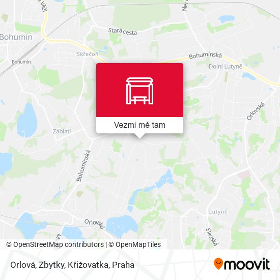 Orlová, Zbytky, Křižovatka mapa