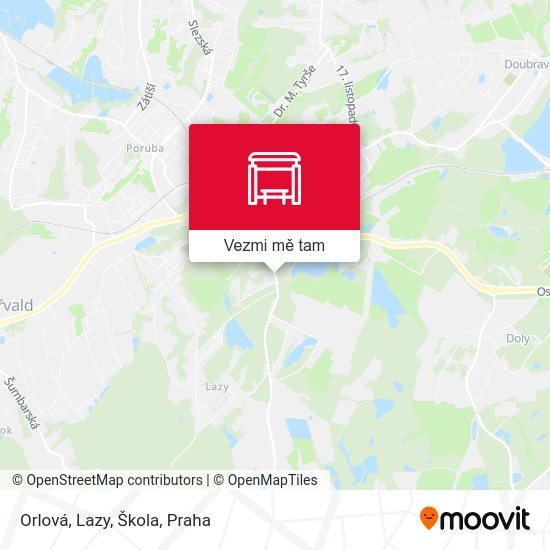 Orlová, Lazy, Škola mapa