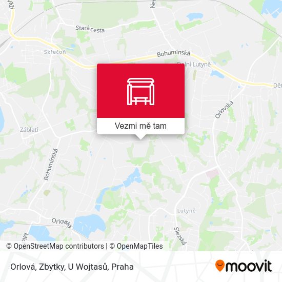 Orlová, Zbytky, U Wojtasů mapa