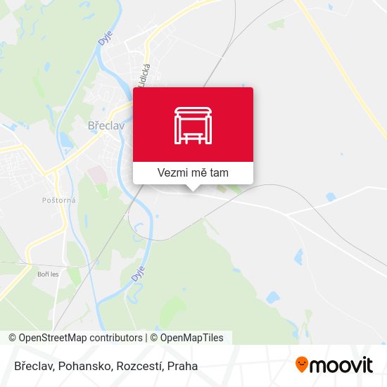 Břeclav, Pohansko, Rozcestí mapa