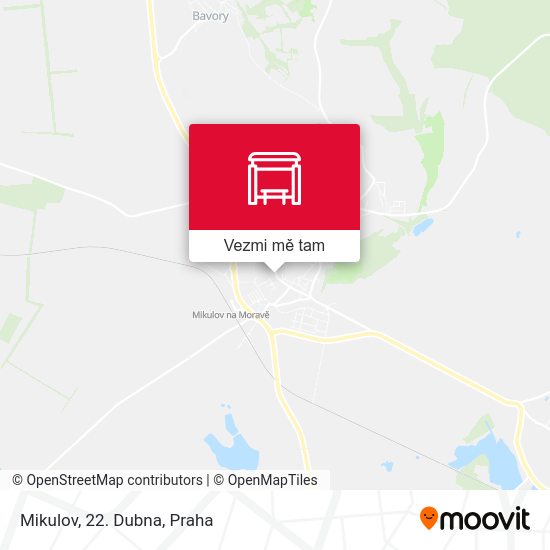 Mikulov, 22. Dubna mapa