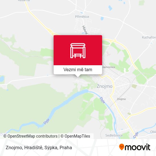 Znojmo, Hradiště, Sýpka mapa