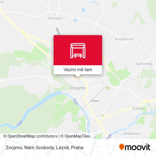 Znojmo, Nám.Svobody, Lázně mapa