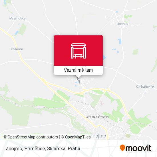 Znojmo, Přímětice, Sklářská mapa