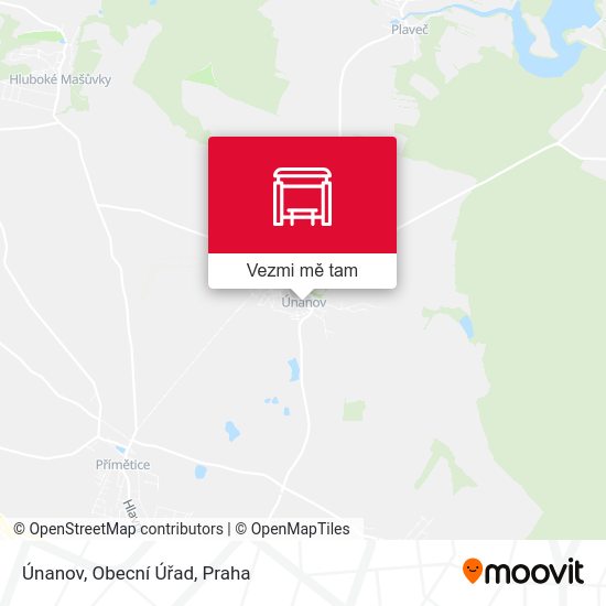 Únanov, Obecní Úřad mapa