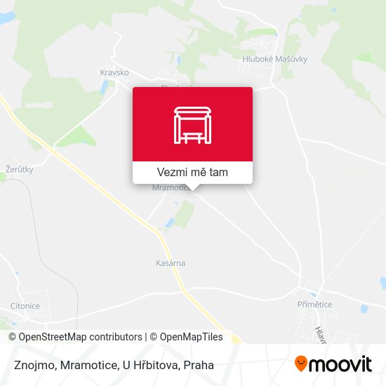 Znojmo, Mramotice, U Hřbitova mapa