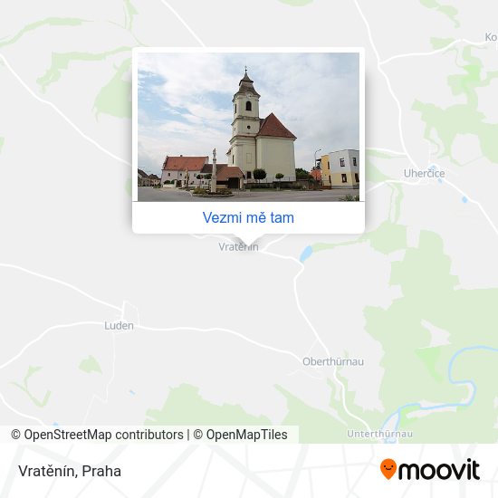 Vratěnín mapa