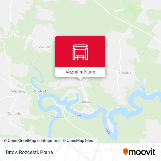 Bítov, Rozcestí mapa