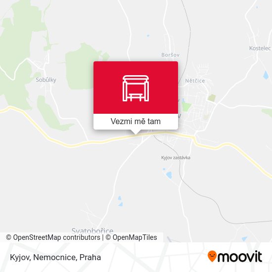 Kyjov, Nemocnice mapa