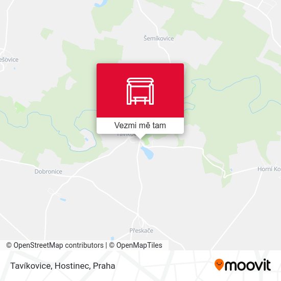Tavíkovice, Hostinec mapa