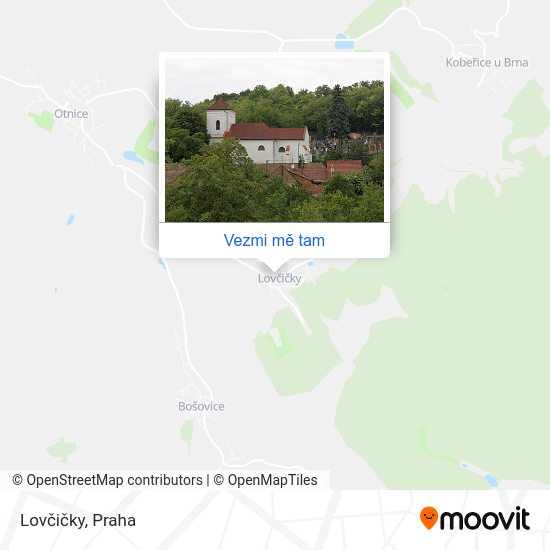 Lovčičky mapa
