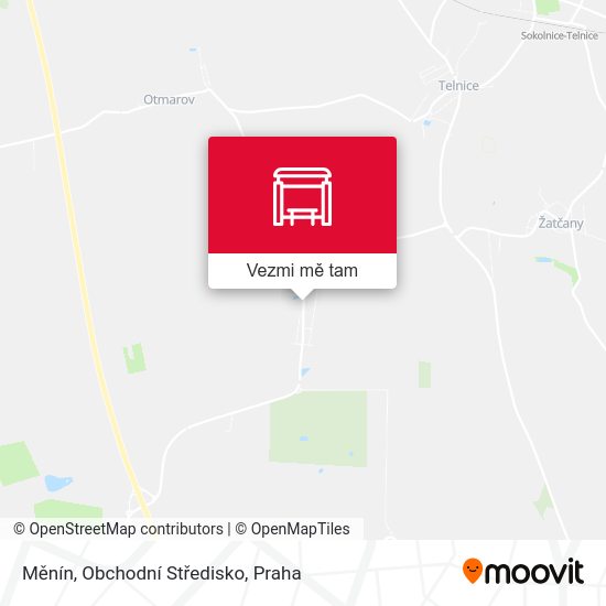 Měnín, Obchodní Středisko mapa