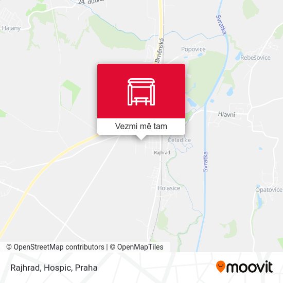 Rajhrad, Hospic mapa