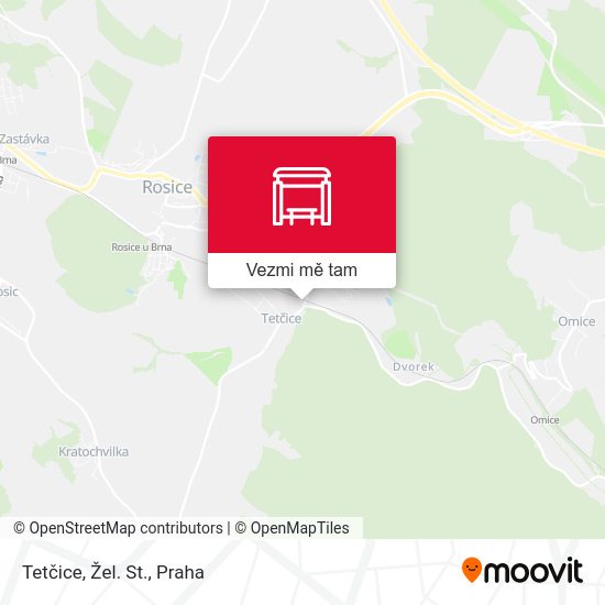 Tetčice, Žel. St. mapa