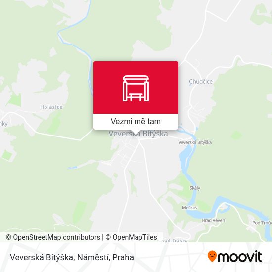 Veverská Bítýška, Náměstí mapa