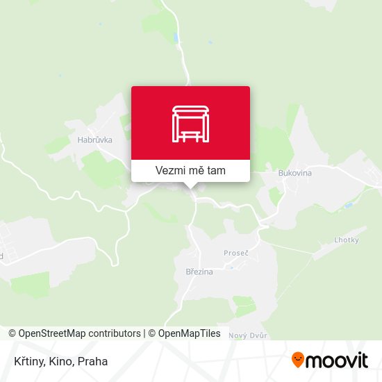 Křtiny, Kino mapa
