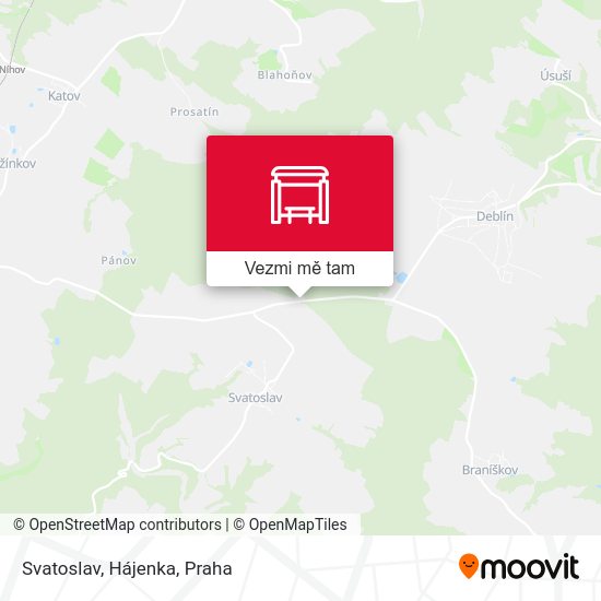 Svatoslav, Hájenka mapa